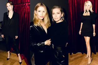 Маруся Фомина, Елена Перминова, Вера Брежнева и Яна Рудковская на презентации коллекции Vera x Aquazzura