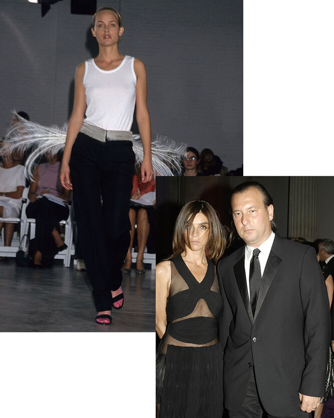 Helmut Lang 1998; Карин Ройтфельд и Хельмут Ланг, 2004 Helmut Lang 1998;