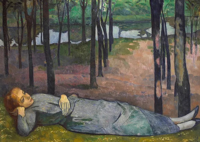 «Мадлен в лесу любви», Эмиль Бернар, 1888
