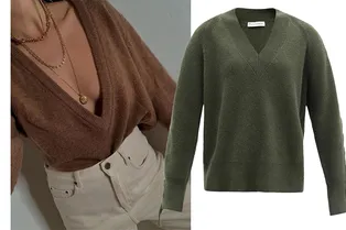 10 базовых джемперов с v-образным вырезом, чтобы носить их на голое тело