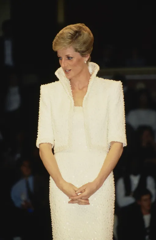 Принцесса Диана на церемонии British Fashion Awards, 1989