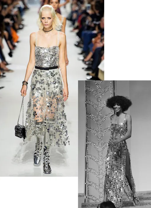 Dior весна-лето 2018; Дайана Росс на вручении премии Rock Music Awards, 1976 год