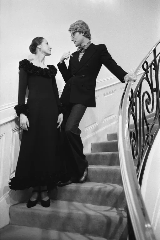 С Ивом Сен-Лораном, 1972 С Ивом Сен-Лораном, 1972