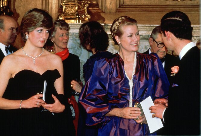 Принцесса Диана, княгиня Монако Грейс и принц Чарльз, 1981