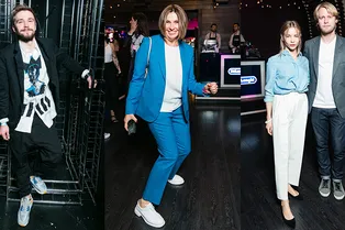 Светлана Устинова и Надежда Оболенцева на вечеринке по случаю дня рождения телеканала «Дождь»