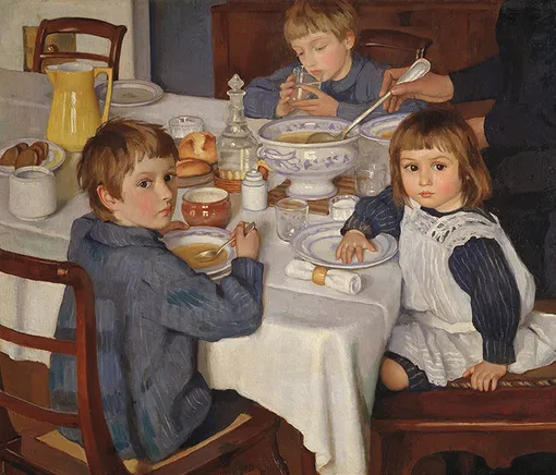 Зинаида Серебрякова.«За завтраком». 1914. Холст, масло. Государственная Третьяковская галерея Зинаида Серебрякова.«За завтраком». 1914. Холст, масло. Государственная Третьяковская галерея