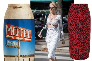 10 узких юбок с высокой талией, чтобы носить с кроп-топами