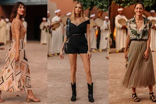 Елена Перминова, Жанна Дама и София Санчес де Бетак на ужине Dior в Марракеше