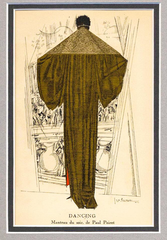 Пальто Poiret на иллюстрации Жоржа Лепапа, 1920 Пальто Poiret на иллюстрации Жоржа Лепапа, 1920