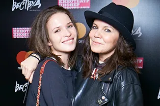 Наталья Туровникова, Мари Коберидзе и Анка Цицишвили на закрытом показе в «Пионере»