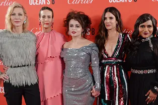 Сандра Буллок, Кейт Бланшетт и Рианна на премьере «8 подруг Оушена» в Лондоне