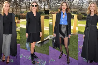 Ума Турман, Даутцен Крез, Алекса Чанг и Наталья Водянова на показе Dior