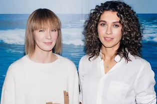 Вика Газинская, Софья Капкова, Алена Долецкая, Ольга Карпуть на премьере «Варда глазами Аньес»