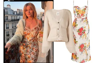 В апреле носите летние платья с уютными кардиганами, как француженки