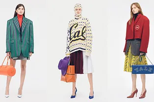 Университетская форма, туфли-мячи и вязаные балаклавы в лукбуке Calvin Klein 205W39NYC