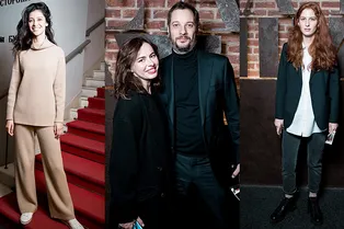 Оксана Лаврентьева, Равшана Куркова и Муся Тотибадзе на премьере спектакля «Иранская конференция»