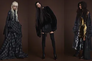 Мрачные тени: клетка, пайетки и кружево в коллекции Vera Wang