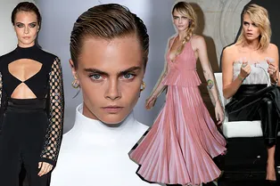 От маскулинных костюмов до платьев «принцессы»: 18 лучших выходов Кары Делевинь