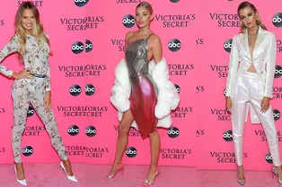 Парад сексуальных нарядов: Эльза Хоск, Жозефин Скривер, Стелла Максвелл на премьере телеверсии шоу Victoria's Secret
