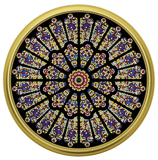 Дэмьен Херст, The rose window, Durham Cathedral. 2008.
