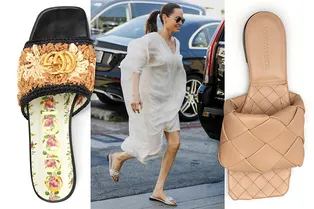 Этим летом носите кожаные тапочки, как у Анджелины Джоли