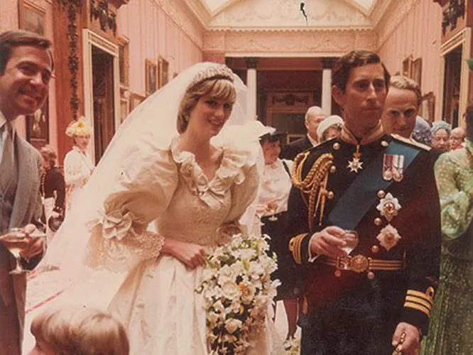Принцесса Диана и принц Чарльз в день свадьбы
