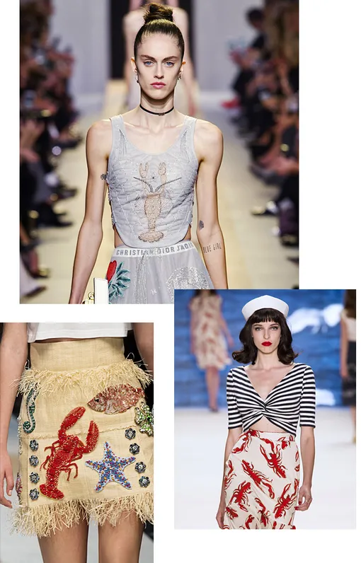 Слева направо: Dolce&Gabbana весна-лето 2017, Christian Dior весна-лето 2017, Lena Hoschek весна-лето 2017 Слева направо: Dolce&Gabbana весна-лето 2017, Christian Dior весна-лето 2017, Lena Hoschek весна-лето 2017