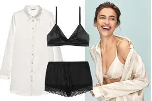 Ирина Шейк и много красивого белья из шелка в новой съемке Intimissimi
