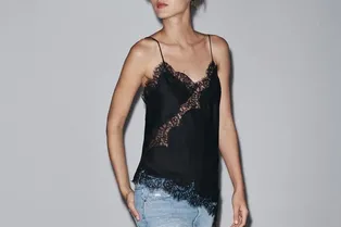 Где купить черный топ с кружевом, который выглядит «дорого»