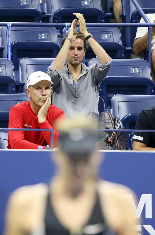 Александер Гилкс болеет за Марию на последнем турнире «Большого шлема» — Открытом чемпионате США по теннису, 30 августа 2018 год