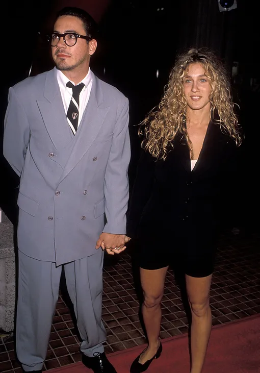 Роберт Дауни — младший и Сара Джессика Паркер на премьере фильма «Крепкий орешек — 2», 1990 год