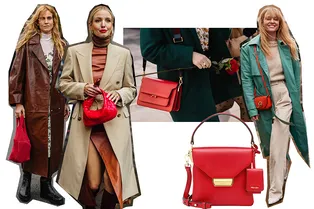 Красная сумка — необходимый аксессуар на весну