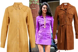 Альтернатива трикотажу: 9 замшевых платьев на любой случай