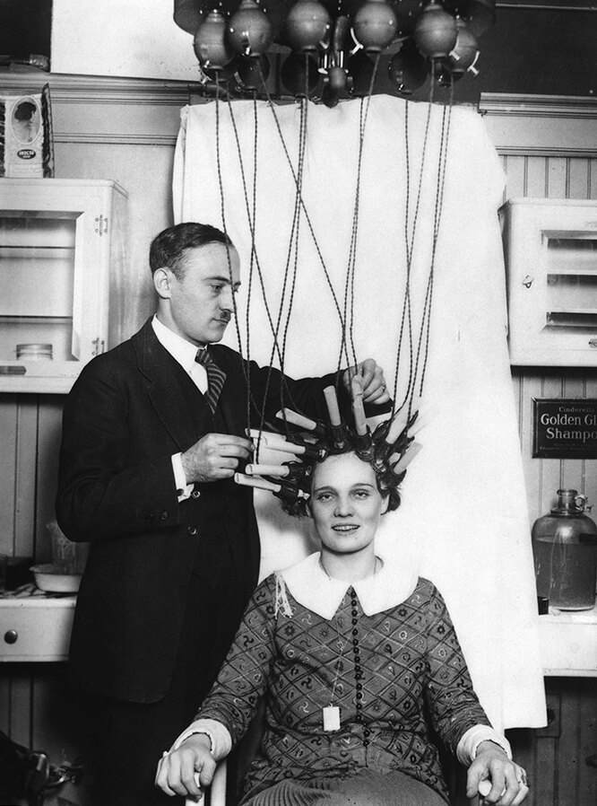 Перманентная завивка волос, 1900 год