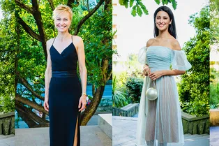 Ксения Собчак, Федор Бондарчук и Равшана Куркова на красной дорожке «Кинотавра»