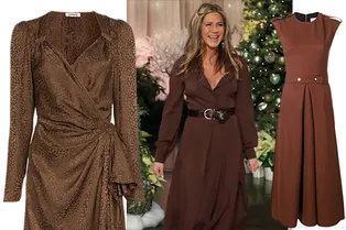 12 платьев в ультрамодных шоколадных оттенках, как у Дженнифер Энистон