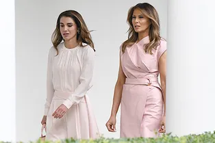 Мелания Трамп и королева Рания выбрали похожие наряды для встречи в Белом доме