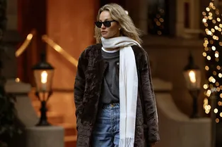 Что надеть в -20: 10 теплых образов с джинсами