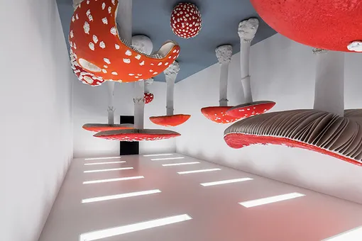 Инсталляция Upside Down Mushroom Room, Карстен Хеллер, 2000