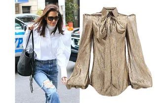 Как носить блузку с огромными рукавами