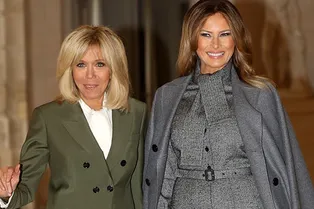 Французский шик: элегантные Мелания Трамп и Брижит Макрон в Париже