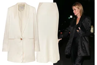 Юбка-слип и шелковый блейзер — самое романтичное летнее сочетание