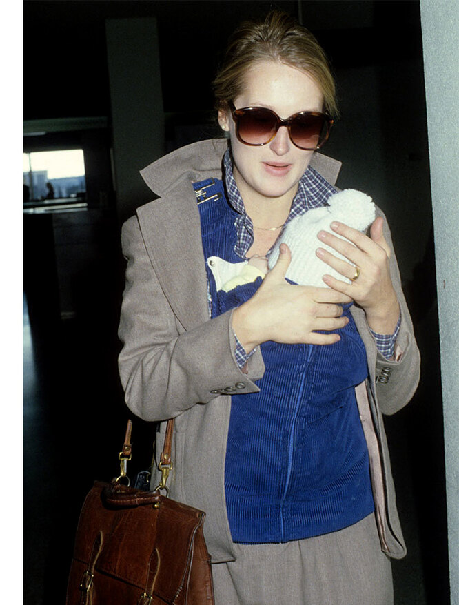 Мэрил Стрип в аэропорту Нью-Йорка, 1980 год