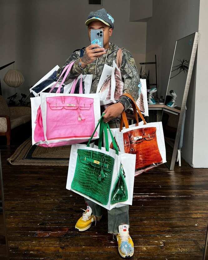 Познакомьтесь с дизайнером, который превратил Birkin в шопперы для супермаркета
