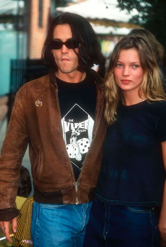 Кейт Мосс и Джонни Депп, 1994
