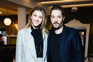 Ясмина Муратович и Александр Цыпкин на презентации книги Урсулы Ким