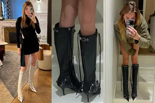 Почему все модницы носят эти остроносые сапоги Balenciaga Почему все модницы носят эти остроносые сапоги Balenciaga