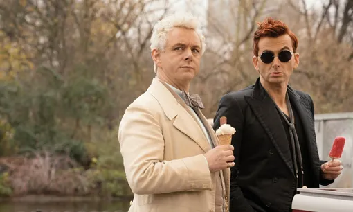 Майкл Шин и Дэвид Теннант в сериале «Благие знамения» Майкл Шин и Дэвид Теннант в сериале «Благие знамения»