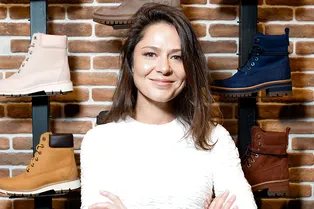 Елена Лядова и Ингрид Олеринская на паблик-токе Timberland