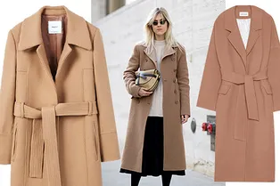 5 классических бежевых пальто от 10 до 20 тысяч рублей